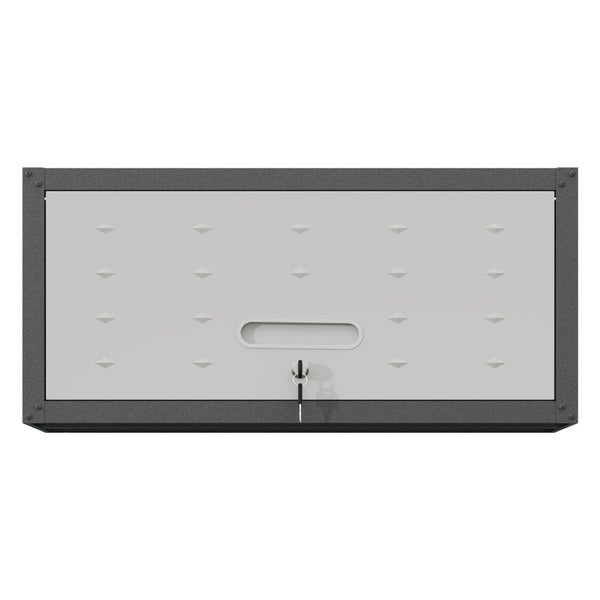English Elm Heavy Duty Wall Mounted Steel Cabinet Locking Lift Door Garage Workshop Storage Black+ Gray T2398P236483