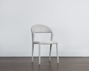Sunpan Romina Dining Chair - Ultra Modern Open Back Design in Belfast Heather Grey, Perfect for Any Space