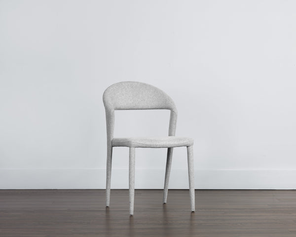 Sunpan Romina Dining Chair - Ultra Modern Open Back Design in Belfast Heather Grey, Perfect for Any Space