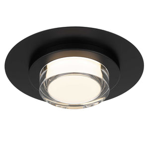 English Elm 12 Inch Square Integrated Led Flush Mount Dimmable Ceiling Light with Acrylic Diffuser Black B370P400759