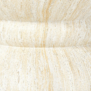 English Elm U_style Hourglass Mgo Concrete Outdoor Accent Table Sculptural Stone Texture Patio Decor Beige,Yellow N711P422067M