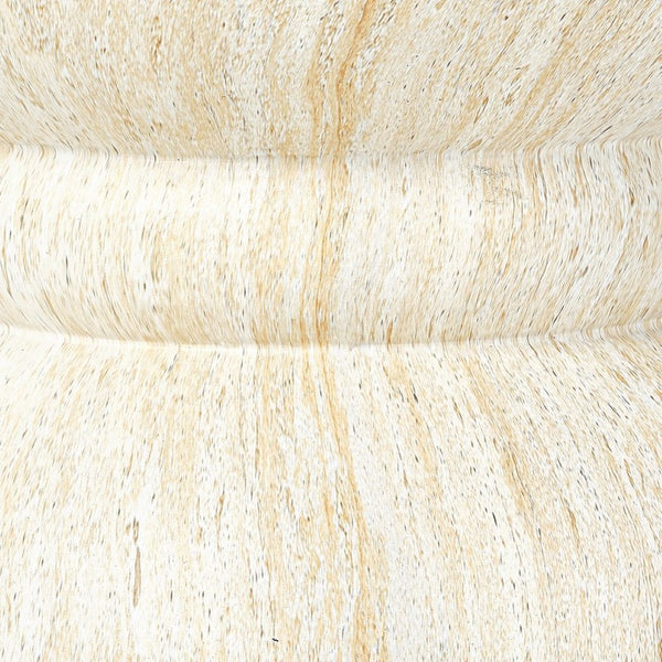 English Elm U_style Hourglass Mgo Concrete Outdoor Accent Table Sculptural Stone Texture Patio Decor Beige,Yellow N711P422067M