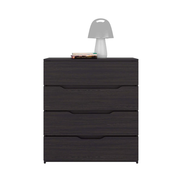 English Elm Wenge Finish Four Drawer Dresser Compact Modern Storage for Bedroom or Studio B062P483770