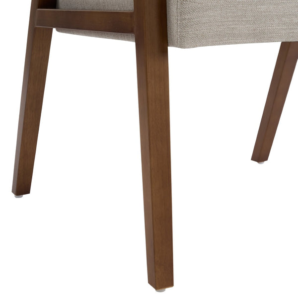 English Elm Modern Rubberwood Dining Chair Set Sculptural Curved Back Upholstered Seat Walnut Frame N768P391131B