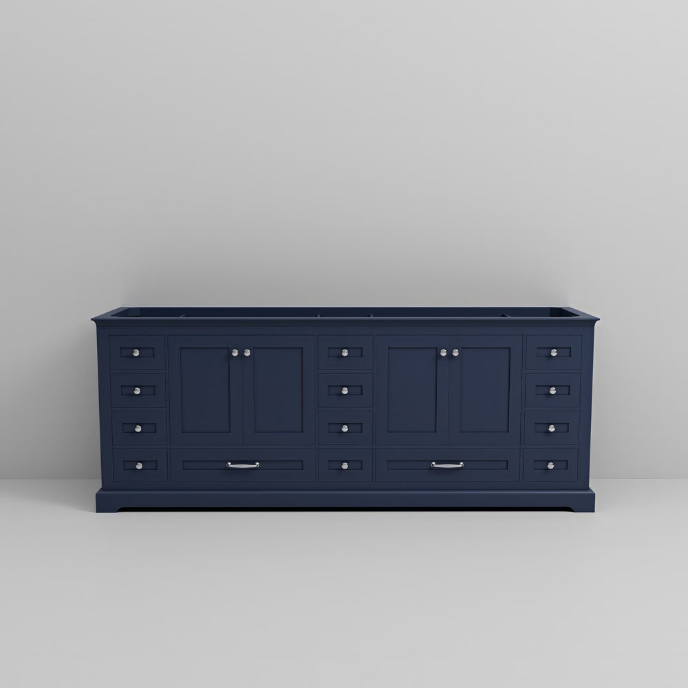 English Elm Navy Blue Double Bath Vanity - 84" W X 22" D, Spacious Storage, Soft-Close Drawers, Elegant Design B2731P258305