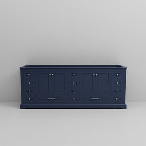 English Elm Navy Blue Double Bath Vanity - 84" W X 22" D, Spacious Storage, Soft-Close Drawers, Elegant Design B2731P258305