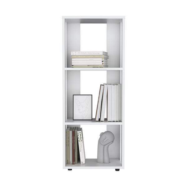 English Elm Office Library Three-Shelf Engineered Wood Organizer for Home or Office — Compact, Durable, Stylish Storage Solution White 39.37 L x 10.63 W x 2.76 H B097P296829
