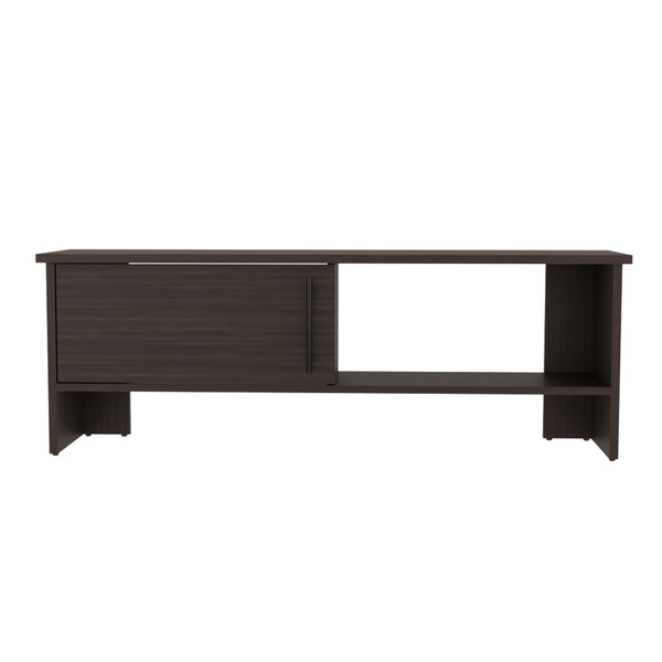 English Elm Navia 47" TV Stand Dark Walnut – Modern Entertainment Center with Cabinet, Open Shelf, Cable Management, Fits 54" TVs B200P286962