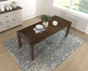 English Elm Classic 9 Piece Acacia Veneer Dining Set with Parsons Chairs and Nailhead Trim Dark Brown,Taupe B011S02249