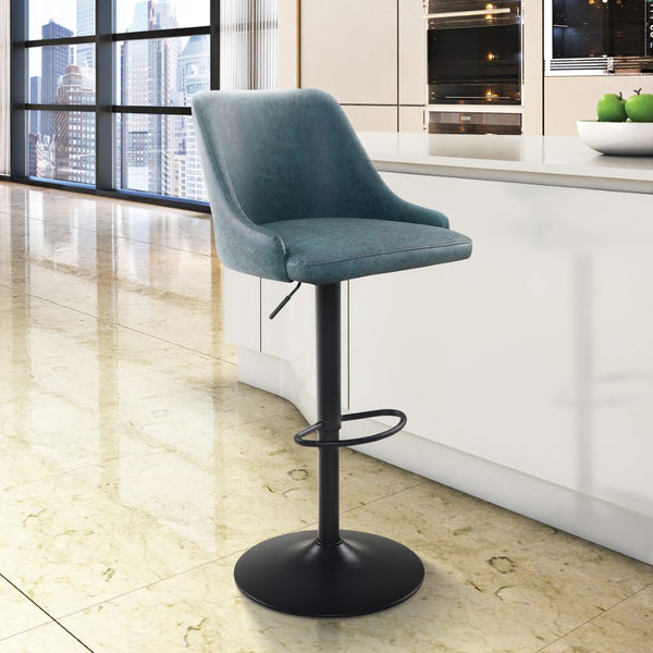 OSP Home Furnishings Sylmar Height Adjustable Stool Navy