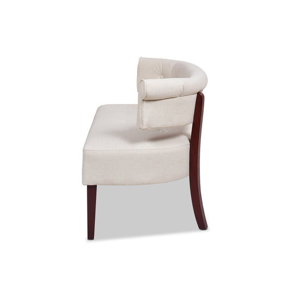 English Elm Jennifer Taylor Home - Jared Mid-Century Roll Arm Tufted Bench Settee with Kiln-Dried Frame and Plush High-Density Foam Beige B2719P238284