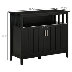 English Elm Homcom Modern Sideboard Buffet Cabinet With Adjustable Shelves For Stylish Entryway Or Kitchen Storage W2225P200882