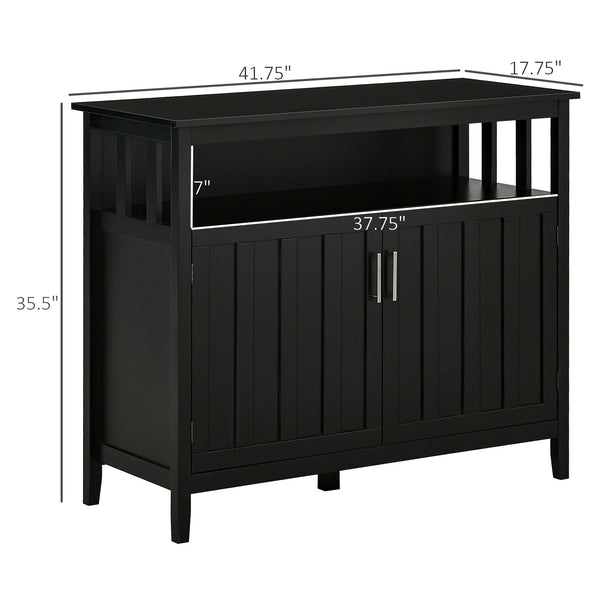 English Elm Homcom Modern Sideboard Buffet Cabinet With Adjustable Shelves For Stylish Entryway Or Kitchen Storage W2225P200882