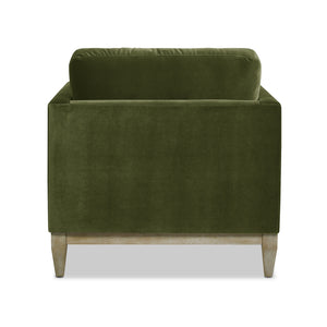 English Elm Jennifer Taylor Home - Knox 36" Modern Farmhouse Arm Chair In Olive Green Velvet - Luxurious Comfort & Timeless Design B2719P238327