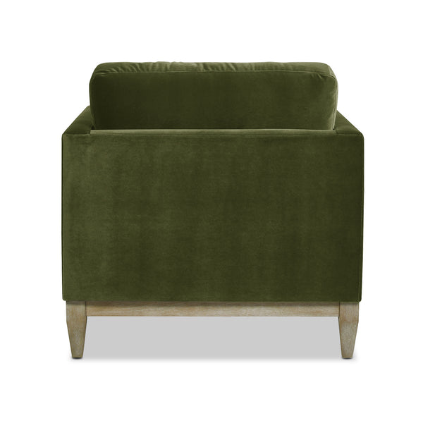 English Elm Jennifer Taylor Home - Knox 36" Modern Farmhouse Arm Chair In Olive Green Velvet - Luxurious Comfort & Timeless Design B2719P238327