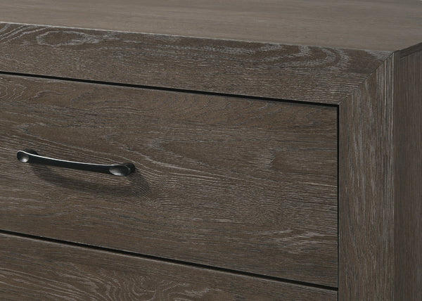 English Elm 1pc Modern Faux Marble Top Nightstand with Two Drawers, Sleek Contrast Finish, Compact Bedroom Storage Brown 25.2 L x 19.29 W x 23.03 H B2741P333947