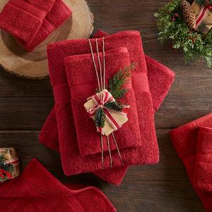 English Elm Ultra-Soft Cotton Bath Sheet Set 34x68 Inch 2-Pack - Plush, Highly Absorbent Towels for Home Spa Comfort Red 14.5 L x 10.5 W x 9 H B035P294491
