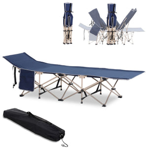 English Elm Outsunny Portable Folding Camping Cot For Adults, Comfortable Elevated Sleeping Bed With Carry Bag W2225P200878-GIGA
