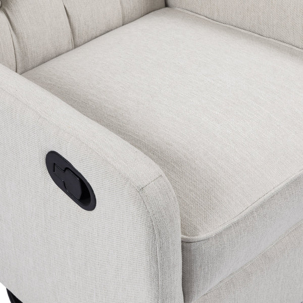 English Elm Christopher Knight Home® - Classic Linen Recliner Chair with 360° Swivel and Manual Recline, Durable Frame, Cozy Upholstery Beige 66842.00BGE