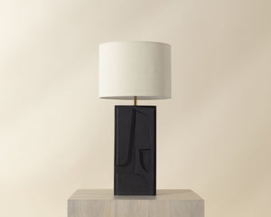 Sunpan Dirsan Table Lamp - Elegant Aluminum Design with Modern Finish and Versatile Bulb Compatibility Black