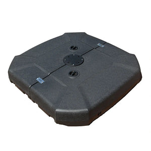 English Elm Patio Umbrella Base with Wheels — 440LB Square HDPE Sand/Water Fillable, Rust-Resistant, Portable W1859P336106