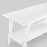 Minimalist Bench with Shelf White KOCL4KWHVS Walker Edison