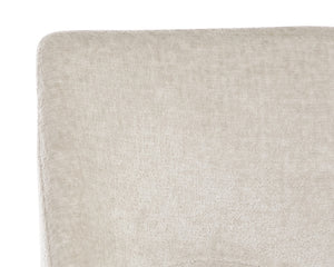 Sunpan Radella Counter Stool - Contemporary Design with Antique Brass Base and Stylish Cutout Backrest Bergen Taupe