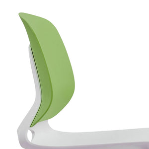 English Elm Modern Stacked Office Chairs Set of 4 – Ergonomic Polypropylene Shell, 180KG Steel Tripod Support, Durable White+Blue,White+Green W3788P368527