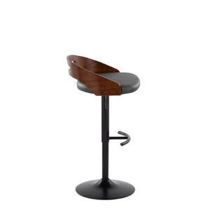 English Elm Adjustable Swivel Barstools Set of 2 Faux Leather Counter Height Kitchen Seating B202S02164