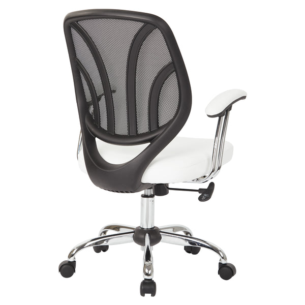 OSP Home Furnishings Screen Back Chair White