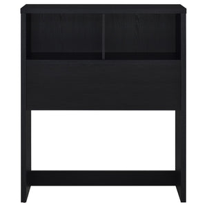 English Elm Geary Twin Bookcase Headboard Set with Nightstands Usb Charging Matte Finish Black B062S01695