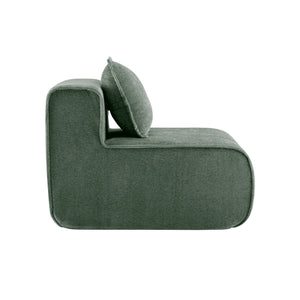 English Elm Harrison Armless Velvet Sofa In Rich Green - Modern Comfort, Elegant Design, No Assembly Needed! W3041P386600
