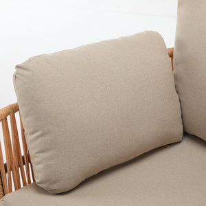 English Elm Christopher Knight Home® - [Set Of 2] 36" Beige Rope Iron Lounge Chairs With Cushions - Perfect For Indoor & Outdoor Spaces N767P237035N_2