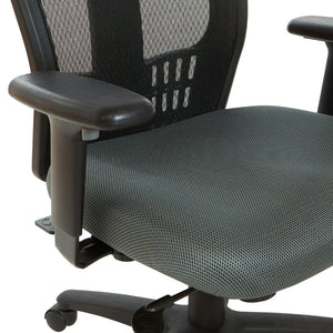 OSP Home Furnishings Progrid® High Back Ergonomic Mesh Office Chair with Lumbar Support and Adjustable Arms 90662-2M