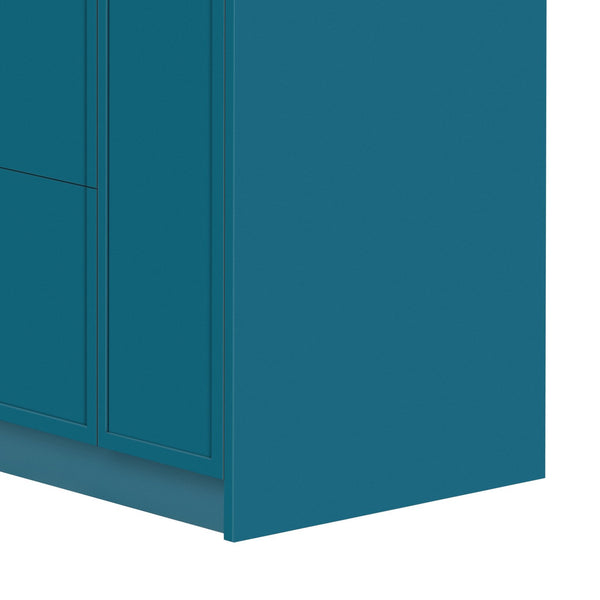 English Elm 30'' Modern Bathroom Vanity With Ceramic Sink, Durable Blue Finish & Ample Storage For Essentials N710P228374C