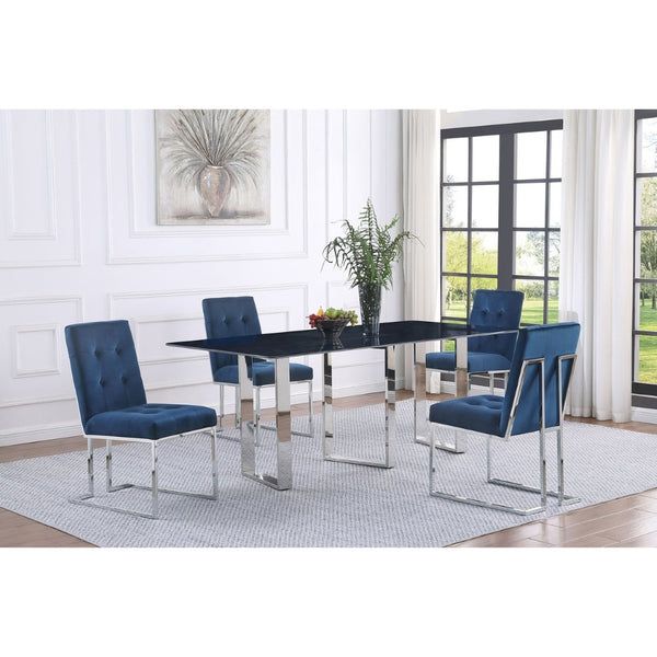 English Elm Forster Sintered Stone Rectangular Dining Table with Sculptural Steel Base Seats Eight B062S01482