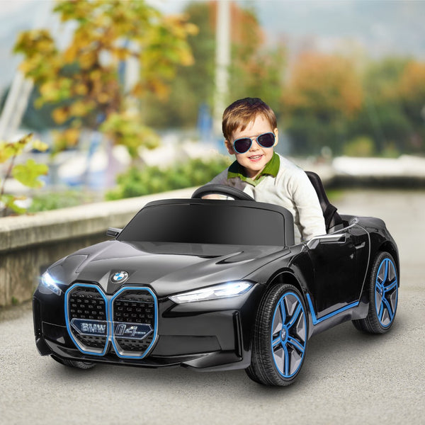 English Elm Aosom Licensed Bmw I4 12v Kids Ride on Car with Remote Suspension and Realistic Dash W2225P200668
