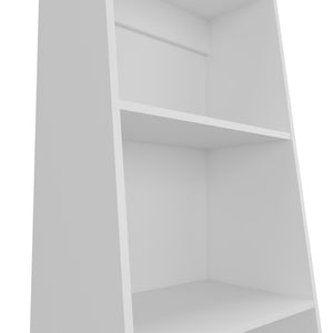 English Elm Anthem Three-Shelf Melamine Bookcase White — Spacious Open Shelves, Durable Modern Storage B128P244987
