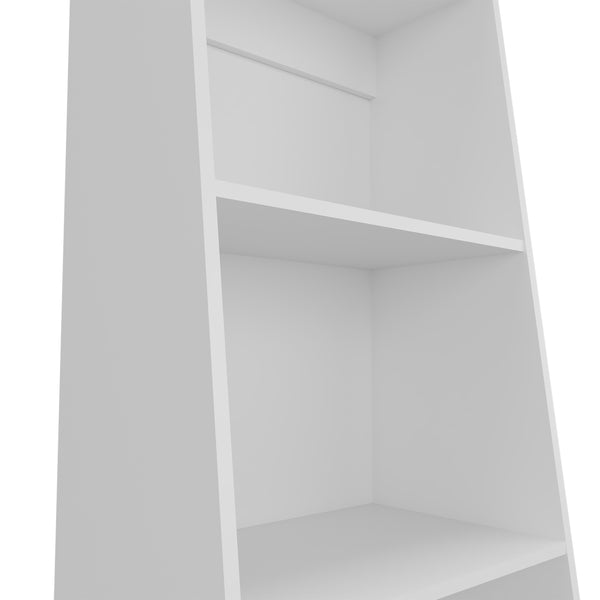 English Elm Anthem Three-Shelf Melamine Bookcase White — Spacious Open Shelves, Durable Modern Storage B128P244987