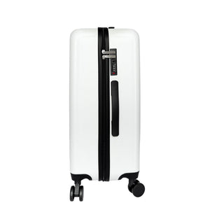 English Elm 2025 Hardshell Abs Luggage Set with Spinner Wheels and Built-in Lock for Secure Travel White W2710P459013
