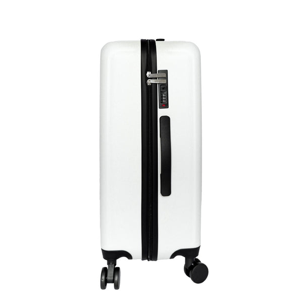 English Elm 2025 Hardshell Abs Luggage Set with Spinner Wheels and Built-in Lock for Secure Travel White W2710P459013