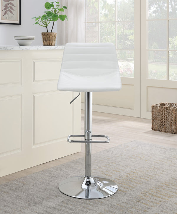 OSP Home Furnishings Araceli Height Adj Stool  - Set of 2 White
