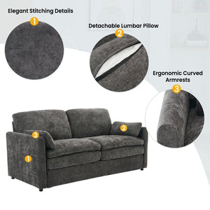 English Elm Cozy Oversized Upholstered Sofa Set - Plush Comfort With Double Cushion Support For Modern Living Rooms N719S001921E