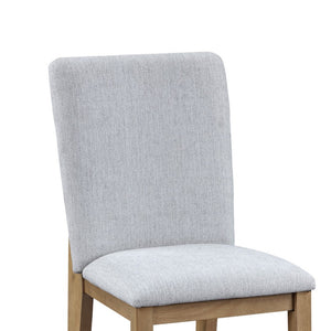 English Elm Torino Oak Finish Dining Chairs with Cream Seat and Black Metal Frame Set of Two B2749P413179