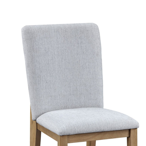 English Elm Torino Oak Finish Dining Chairs with Cream Seat and Black Metal Frame Set of Two B2749P413179