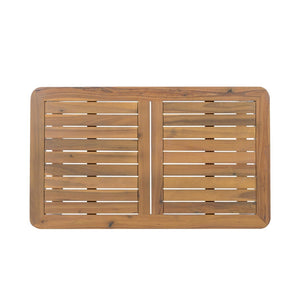 English Elm 2-piece Acacia Wood Outdoor Daybed and Coffee Table Set Resort Coastal Style N770P378689L_N770P354675L