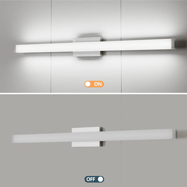English Elm Bathroom Vanity Light Brushed Nickel 41" Led Wall Bar Fixture - 6000K Cool White Illumination W2312P374955