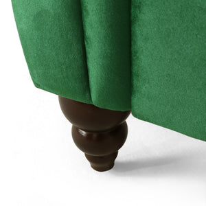 English Elm Christopher Knight Home® - Chaise Lounge Chair In Emerald Velvet – Modern Glam Furniture With Diamond Tufting & Accent Pillows 67581.00AEMD