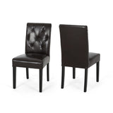 Christopher Knight Home® - Noble House - Gentry Bonded Leather Brown Dining Chair - Set of 2