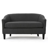 Christopher Knight Home® - Noble House - Justine Dark Grey Fabric Loveseat